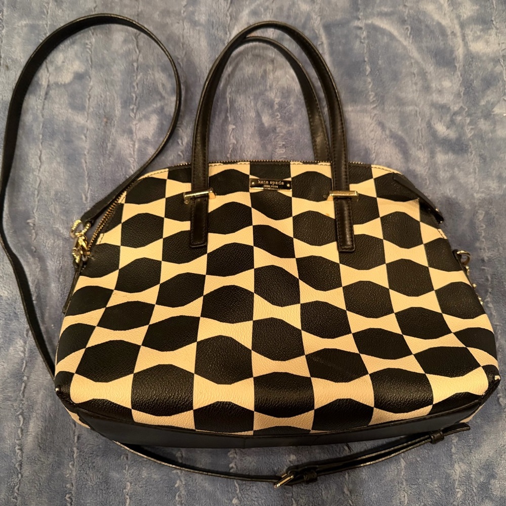 Kate Spade Black and Cream Satchel